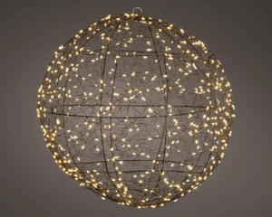 Lumineo Micro LED ball metal flashing classic warm - d38cm