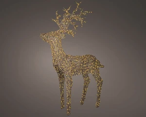 Lumineo Micro LED reindeer wicker steady classic warm - h180cm