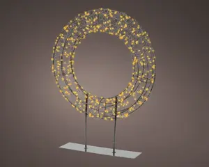 Lumineo Micro LED table krans metal flashing classic warm - d38cm