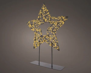 Lumineo Micro LED tafel ster metaal flashing classic warm - h47cm