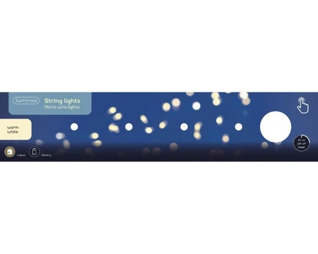 Lumineo Micro stringlights l295cm-60l - afbeelding 2