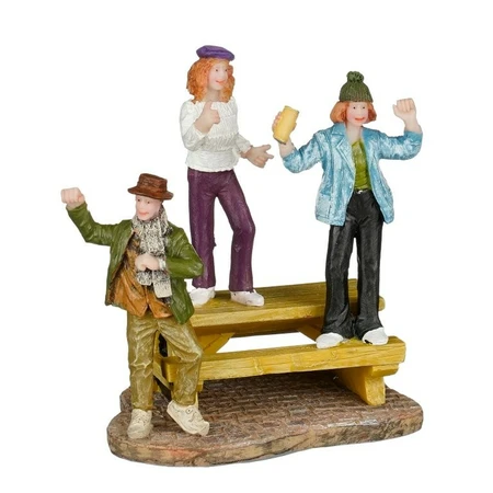 Luville dancing people on table