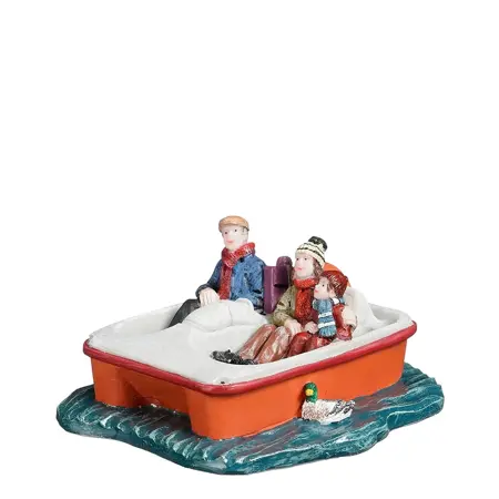Luville Family on pedal boat