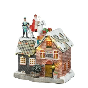 Luville Sinterklaas on roof - battery operated