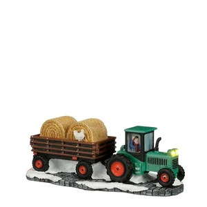 Luville tractor with straw cart - battery operated