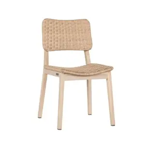 Max & Luuk Charlotte tuinstoel aged teak finish - linen - afbeelding 1