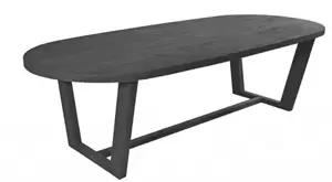 Max & Luuk Lauren tafel 270x110x76cm teak charcoal finish - afbeelding 1