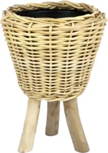 van der Leeden drypot wooden legs natural - d33 x h45 cm
