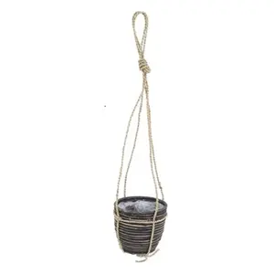 van der Leeden hanging pot stripe bronze - d15 x h14 cm