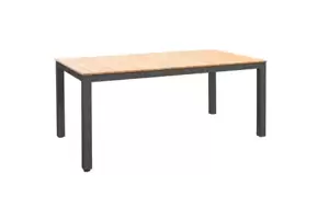 YOI Arashi tafel 169x90x76 cm donkergrijs/teak - afbeelding 1