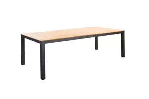 YOI Arashi tafel 220x100x76 cm donkergrijs/teak