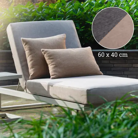 YOI decoratief kussen 60x40 - panther black-flax beige