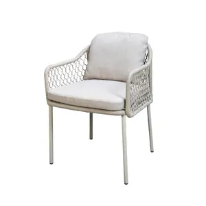 YOI Rocha tuinstoel aluminium rope salix - kussens flax beige