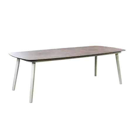 YOI Sashimi tuintafel ovaal aluminium - 238x110x74cm - salix/vulcano