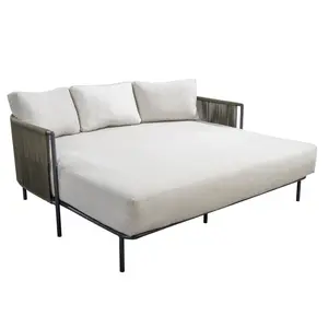 YOI Umi daybed aluminium - dark grey/rope green