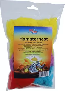 Zoobest Hamsterwol katoen 4-kleuren - 30 gr